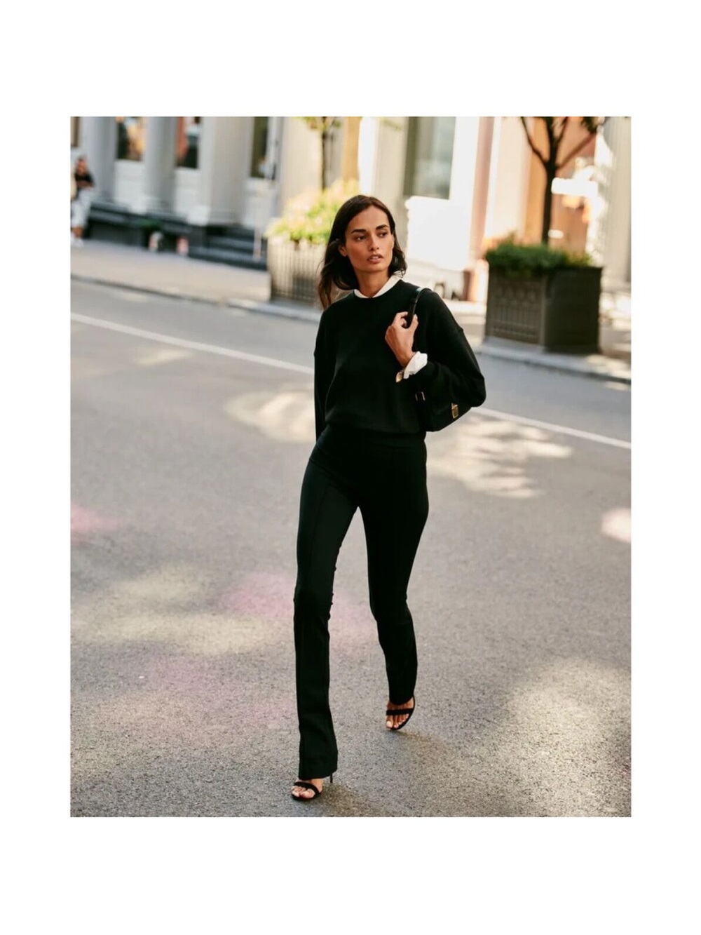 SPANX Black Boot-Flare Stretch Pants